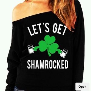 Let’s get Shamrocked Off the Shoulder Sweatshirt